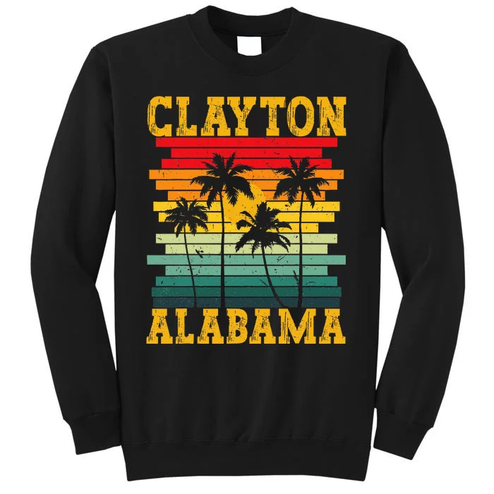 Us American City Retro Vintage Usa Clayton Alabama State Tall Sweatshirt