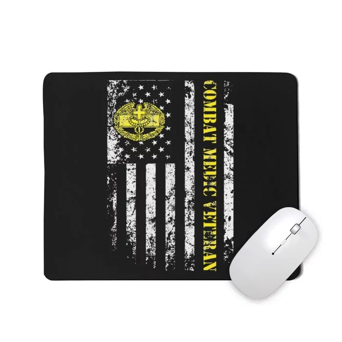 U.S Army Combat Medic Veteran Military American Flag Vintage Mousepad