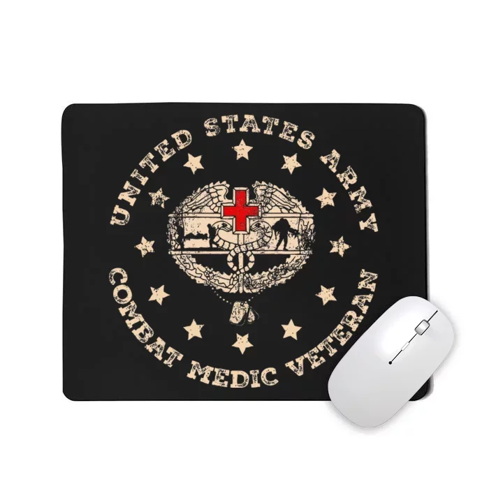 U.S Army Combat Medic Veteran Medical Military Flag Vintage Mousepad