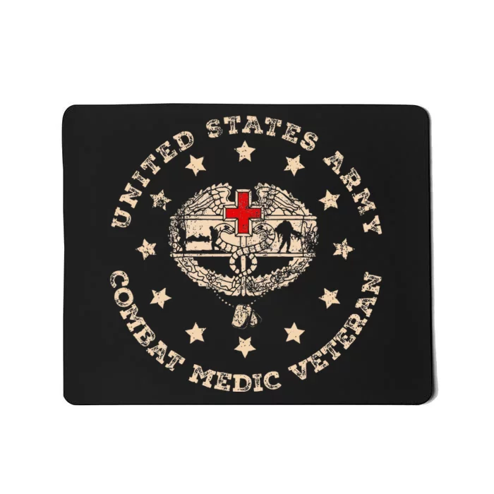 U.S Army Combat Medic Veteran Medical Military Flag Vintage Mousepad