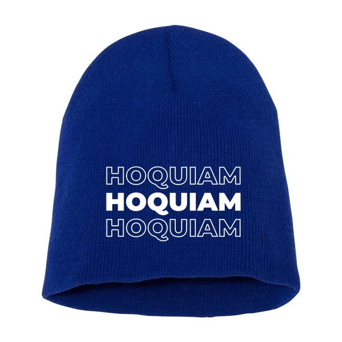 Us American City Usa Resident Washington Hoquiam Gift Short Acrylic Beanie