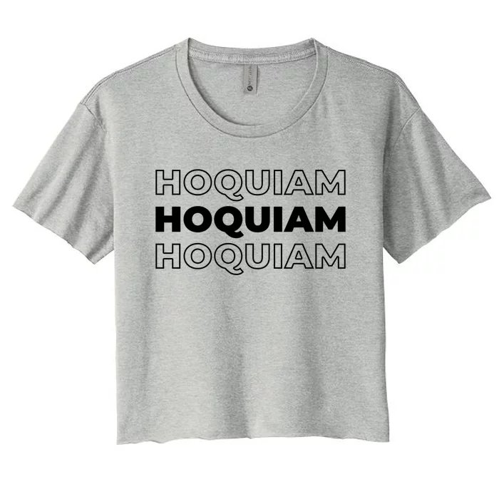 Us American City Usa Resident Washington Hoquiam Gift Women's Crop Top Tee