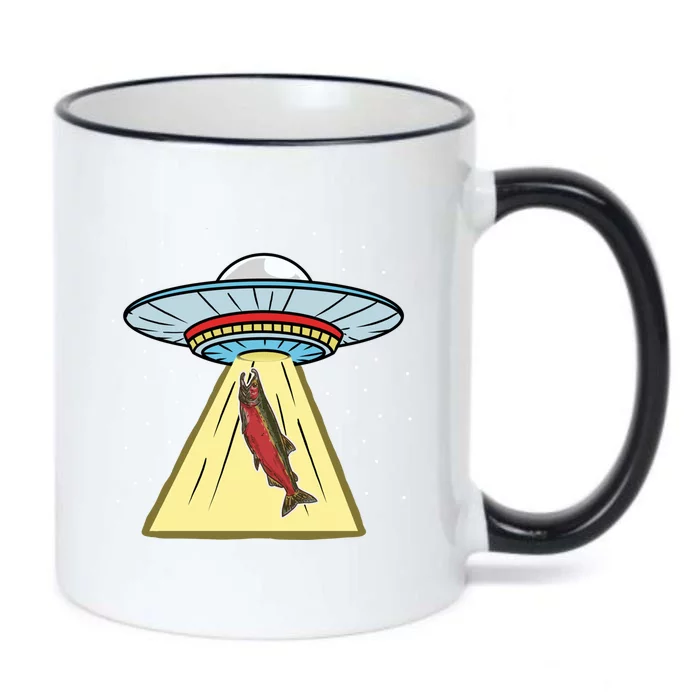 Ufo Abduction Coho Salmon Meaningful Gift Black Color Changing Mug