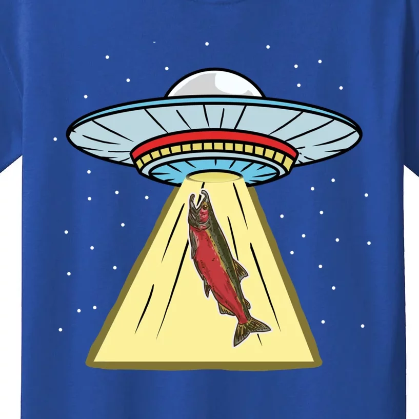 Ufo Abduction Coho Salmon Meaningful Gift Kids T-Shirt