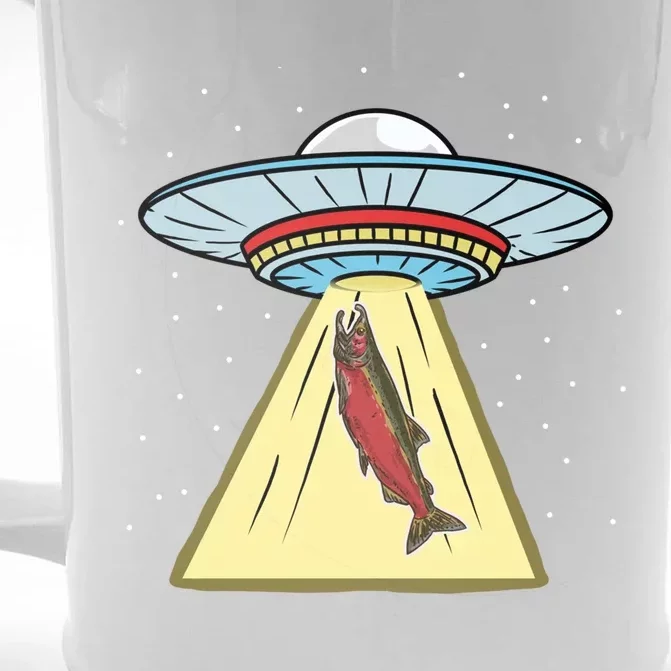 Ufo Abduction Coho Salmon Meaningful Gift Front & Back Beer Stein