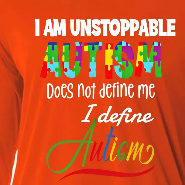 Unstoppable Autism Does Not Define Me Gift Cooling Performance Long Sleeve Crew