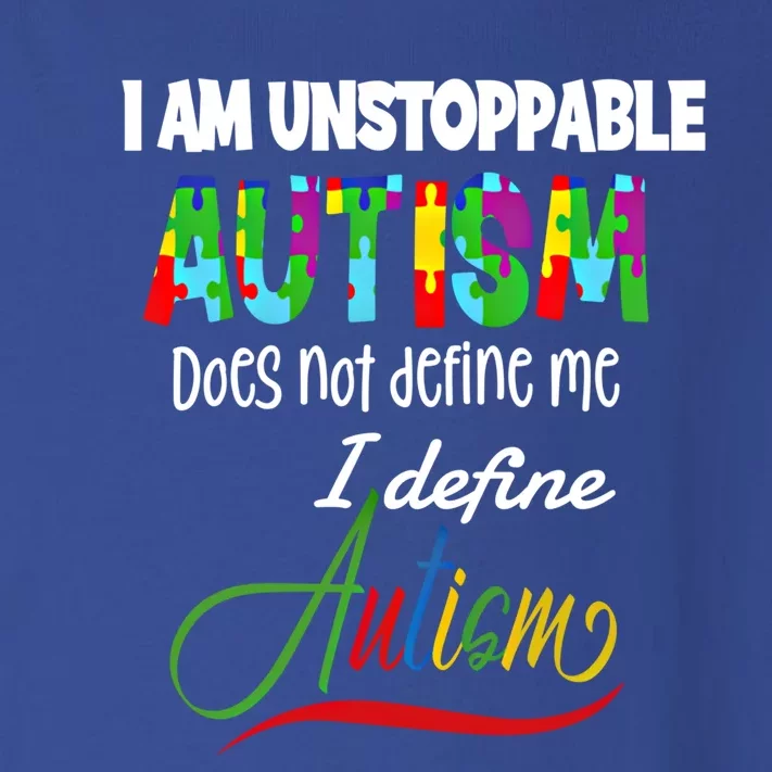 Unstoppable Autism Does Not Define Me Gift Toddler Long Sleeve Shirt