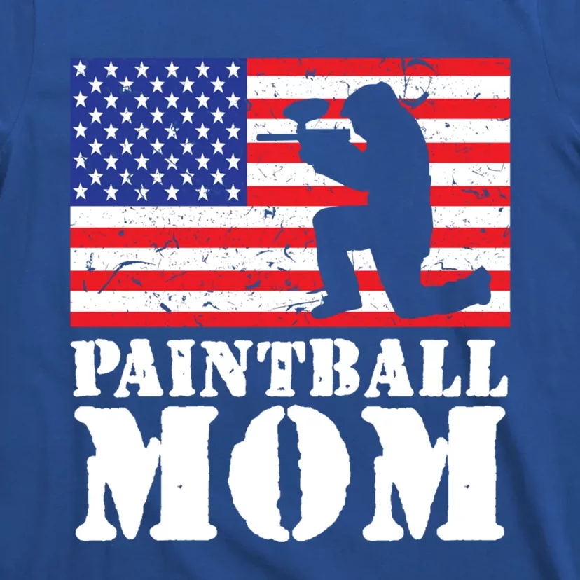 Usa American Distressed Flag Paintball Mom Her Gift Cute Gift T-Shirt