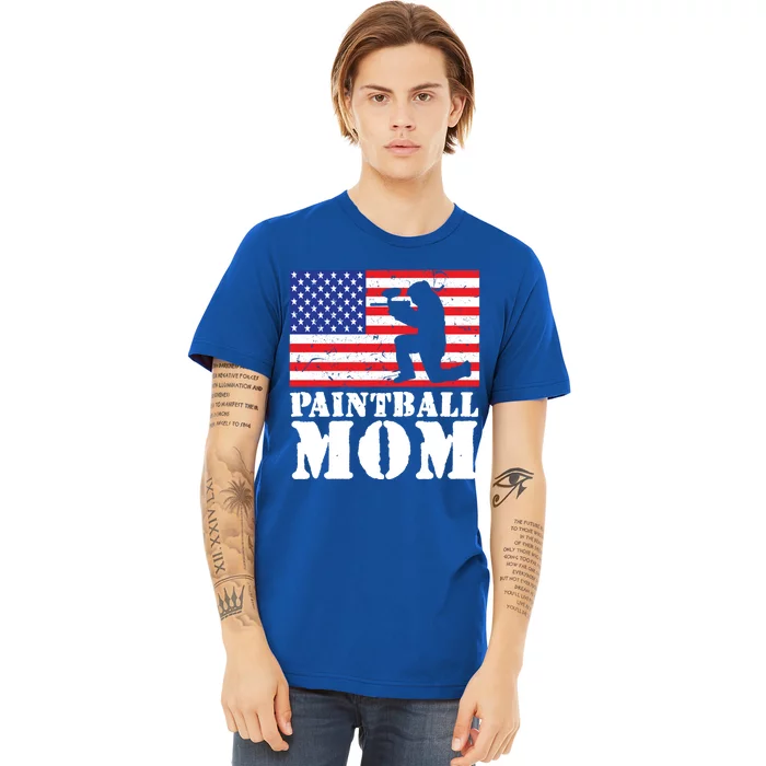 Usa American Distressed Flag Paintball Mom Her Gift Cute Gift Premium T-Shirt