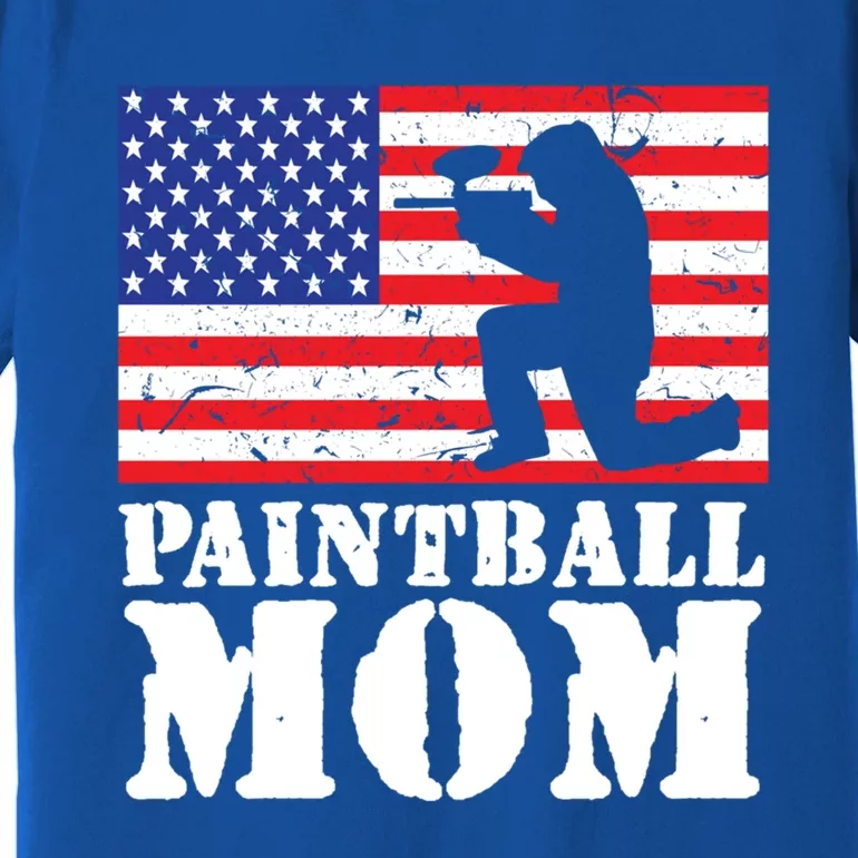 Usa American Distressed Flag Paintball Mom Her Gift Cute Gift Premium T-Shirt