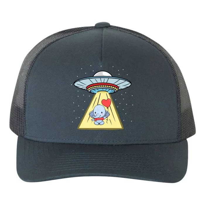 Ufo Abduction Elephant Valentines Day Meaningful Gift Yupoong Adult 5-Panel Trucker Hat