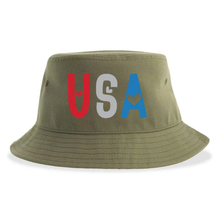 Usa America Est 1776 Patriotic 4th Of July Veteran Gift Sustainable Bucket Hat