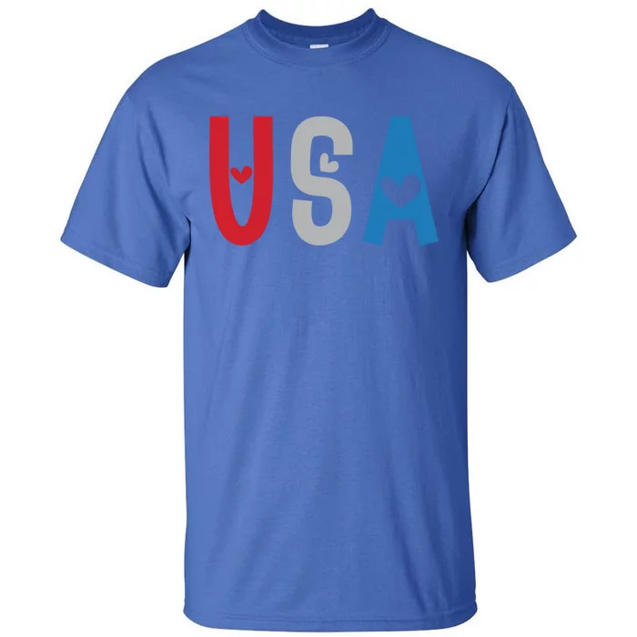 Usa America Est 1776 Patriotic 4th Of July Veteran Gift Meaningful Gift Tall T-Shirt