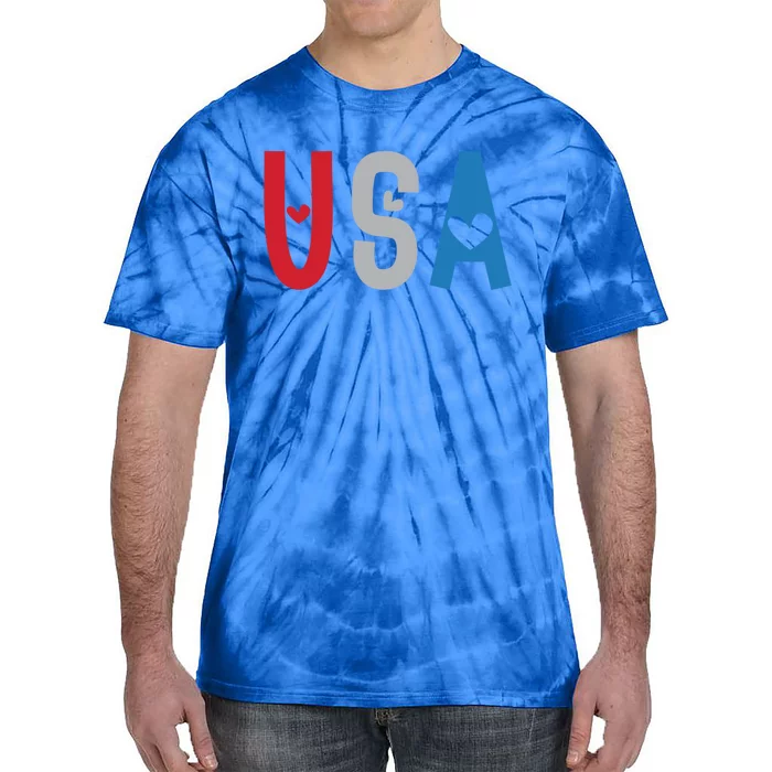 Usa America Est 1776 Patriotic 4th Of July Veteran Gift Meaningful Gift Tie-Dye T-Shirt