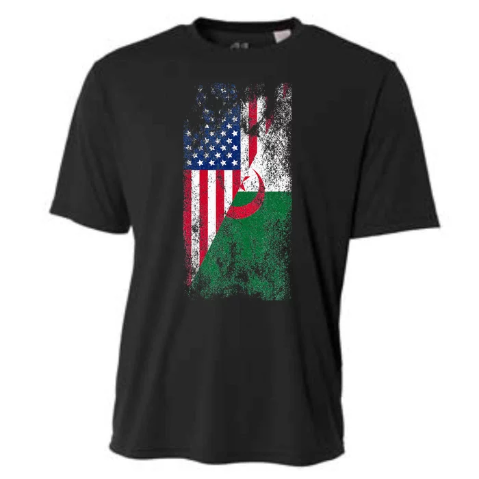 USA Algeria Flags United States of America Algerian Cooling Performance Crew T-Shirt