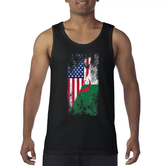 USA Algeria Flags United States of America Algerian Tank Top