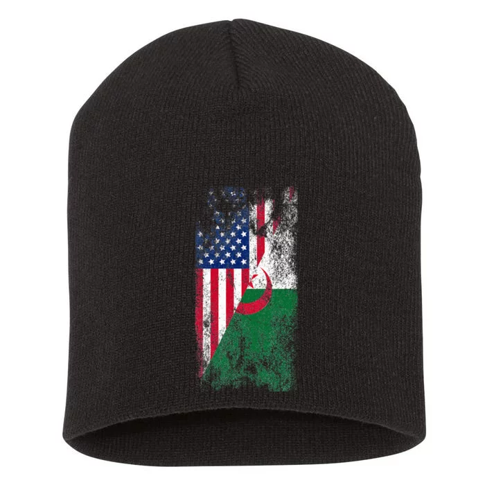 USA Algeria Flags United States of America Algerian Short Acrylic Beanie