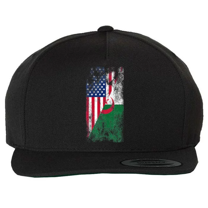 USA Algeria Flags United States of America Algerian Wool Snapback Cap