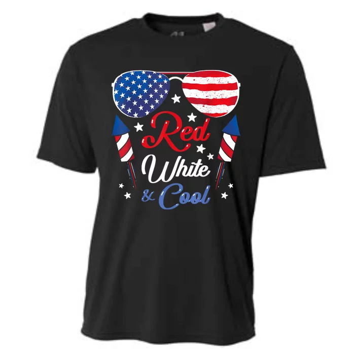 Usa American Flag Vintage Red White And Cool Patriotic Cooling Performance Crew T-Shirt