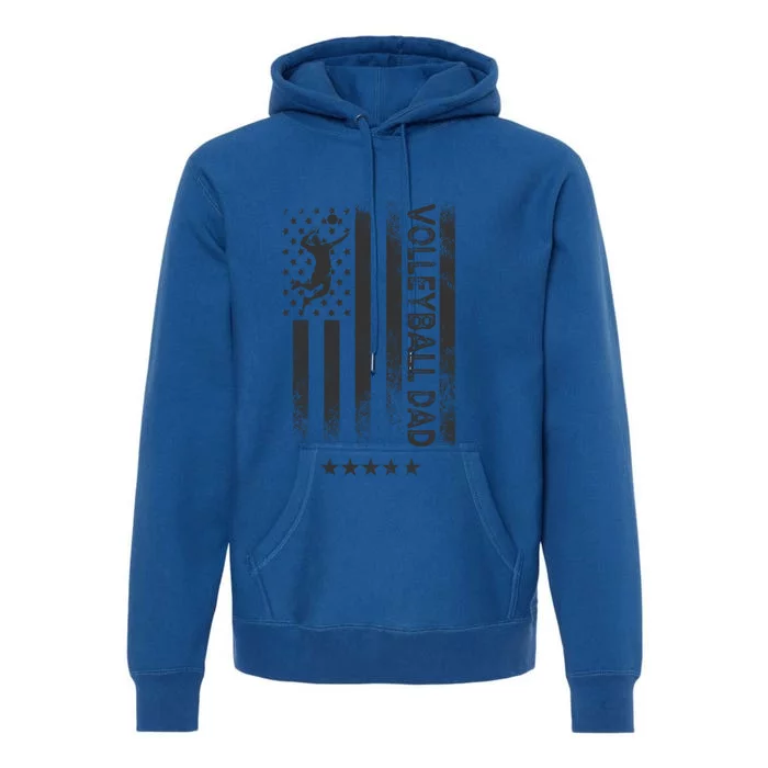 Usa American Flag Volleyball Dad Gift Premium Hoodie