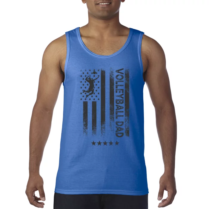 Usa American Flag Volleyball Dad Gift Tank Top