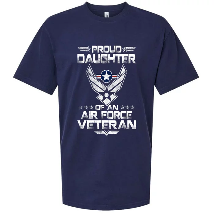 Us Air Force Proud Daughter Proud Air Force Daughter Veteran Sueded Cloud Jersey T-Shirt