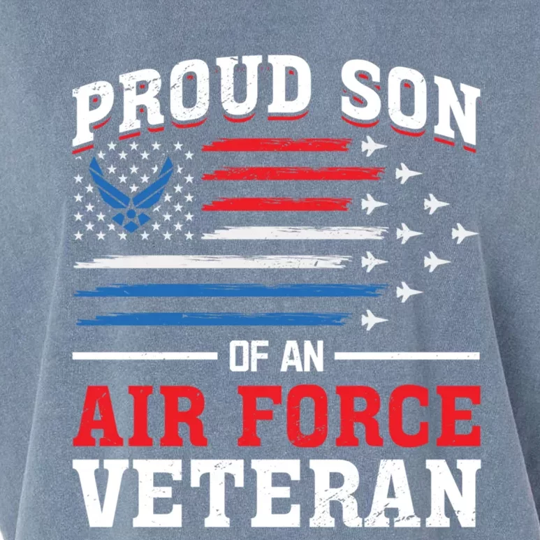 Us Air Force Veteran Proud Son Of An Air Force Veteran Gift Garment-Dyed Women's Muscle Tee