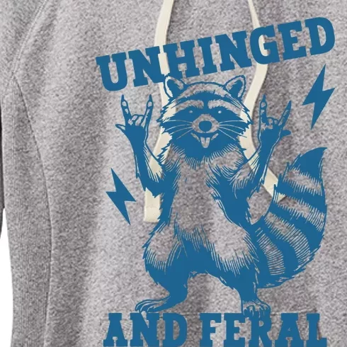 Unhinged And Feral Raccoon Cute Feral Girl Racoon Lover Women's Fleece Hoodie