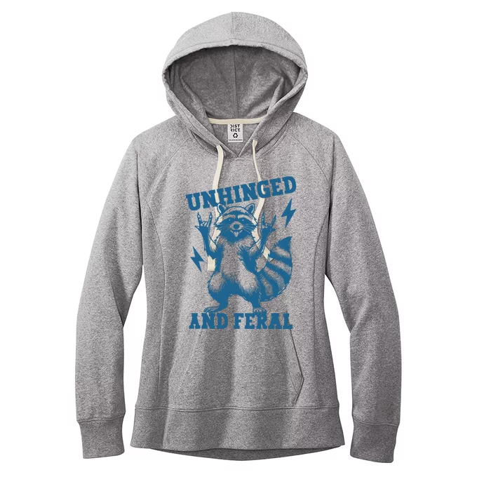 Unhinged And Feral Raccoon Cute Feral Girl Racoon Lover Women's Fleece Hoodie