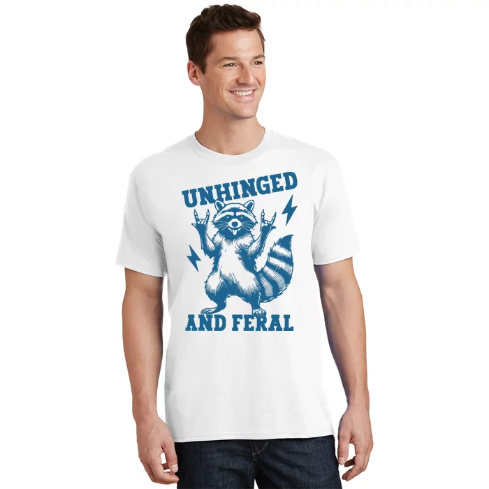 Unhinged And Feral Raccoon Cute Feral Girl Racoon Lover T-Shirt