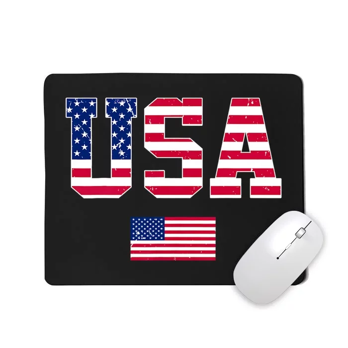 Usa American Flag Patriotic 4th Of July Mousepad