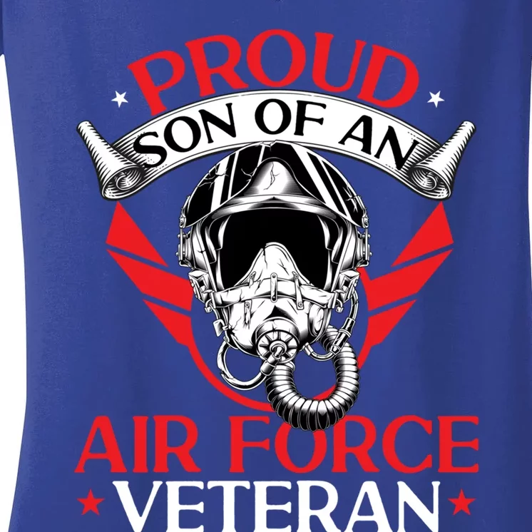 Us Air Force Veteran Proud Son Of An Air Force Veteran Gift Women's V-Neck T-Shirt