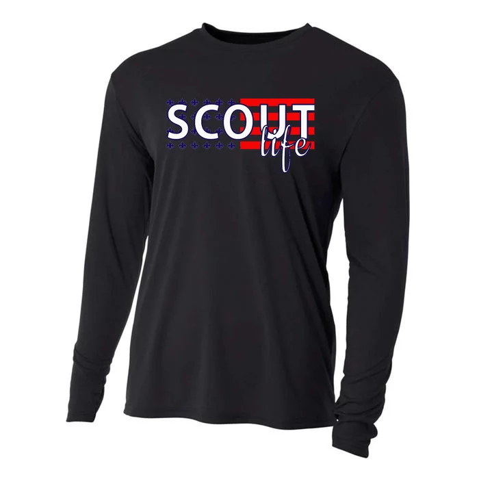 US America Flag Scout Life Cooling Performance Long Sleeve Crew