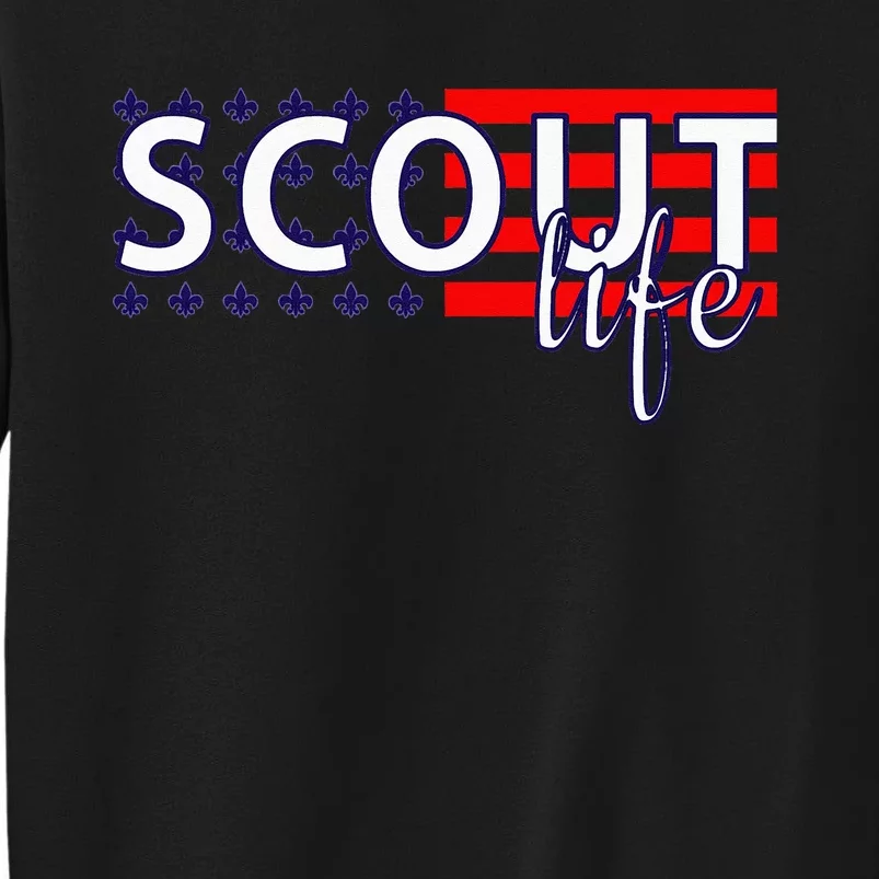 US America Flag Scout Life Tall Sweatshirt