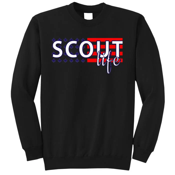 US America Flag Scout Life Tall Sweatshirt