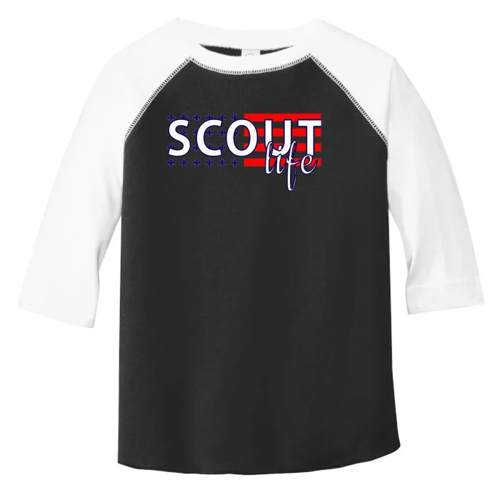 US America Flag Scout Life Toddler Fine Jersey T-Shirt