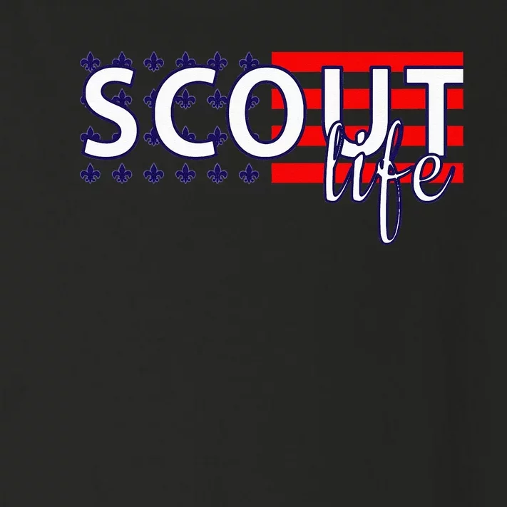 US America Flag Scout Life Toddler Long Sleeve Shirt