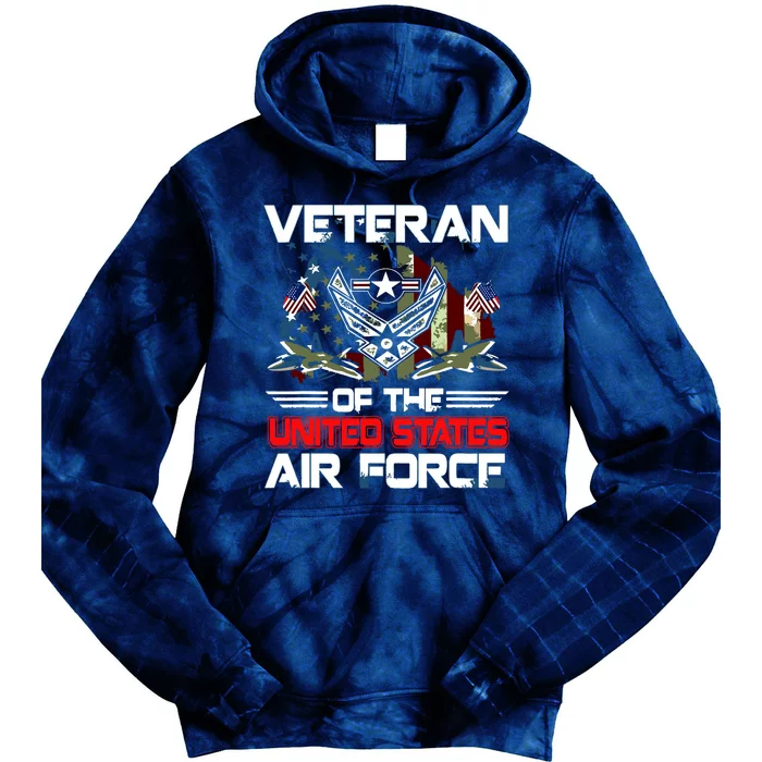 US Air Force Veteran Veteran Of The United States Air Force Tie Dye Hoodie