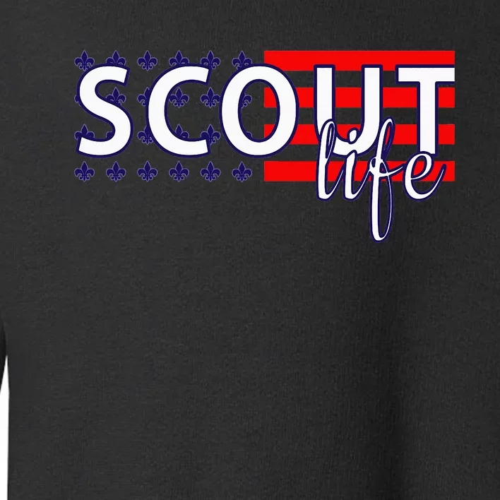 US America Flag Scout life Toddler Sweatshirt