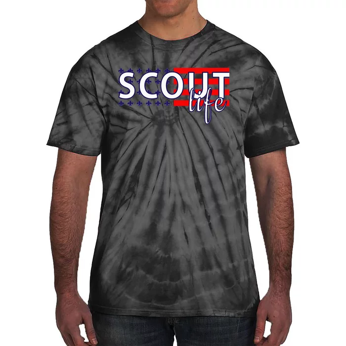 US America Flag Scout life Tie-Dye T-Shirt