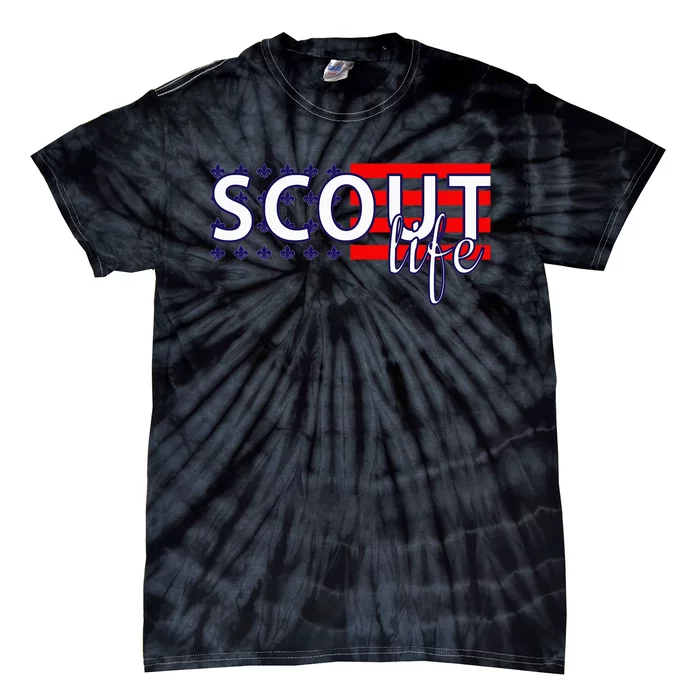 US America Flag Scout life Tie-Dye T-Shirt