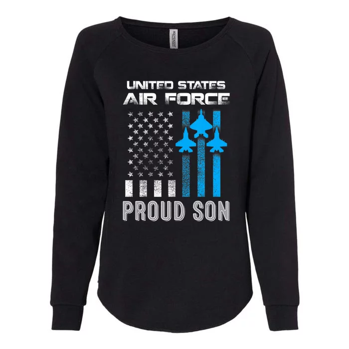 Us Air Force Proud Son Proud Air Force Son Veteran Day Womens California Wash Sweatshirt