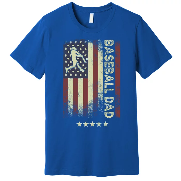 Usa American Flag Cute Gift Baseball Dad Gift Premium T-Shirt