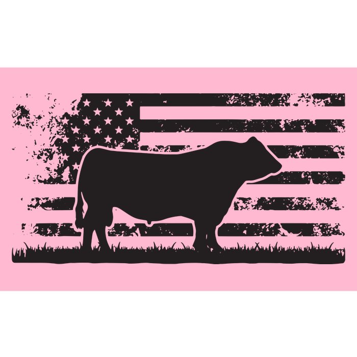 USA American Flag America Cow Black Angus Rancher Bumper Sticker