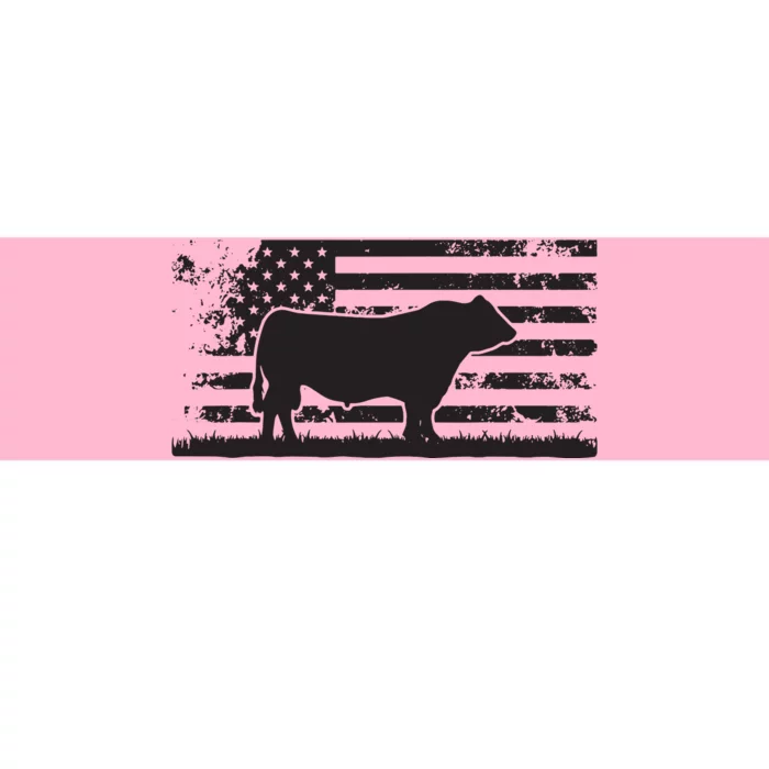 USA American Flag America Cow Black Angus Rancher Bumper Sticker