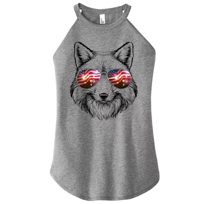 USA American Flag Fireworks Fox Women’s Perfect Tri Rocker Tank