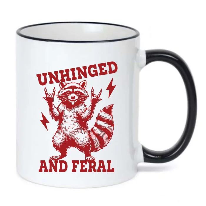 Unhinged And Feral Raccoon Black Color Changing Mug