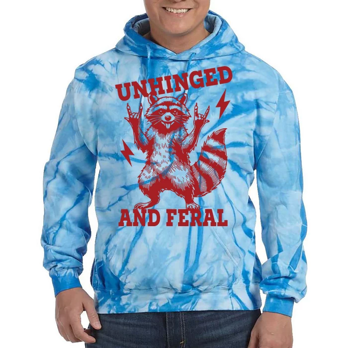 Unhinged And Feral Raccoon Tie Dye Hoodie