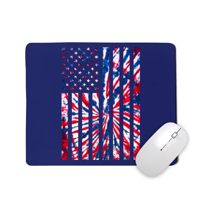 USA American Flag Red White Blue Tie Dye Mousepad