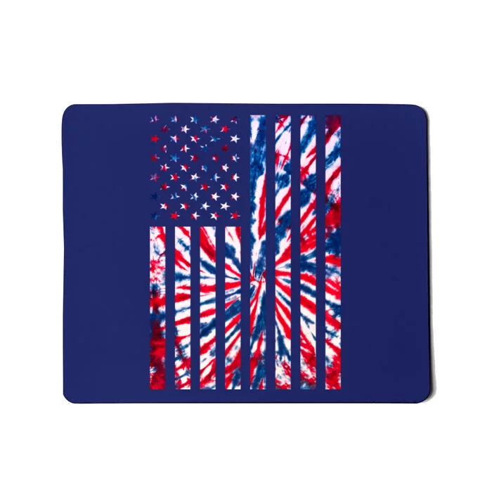 USA American Flag Red White Blue Tie Dye Mousepad